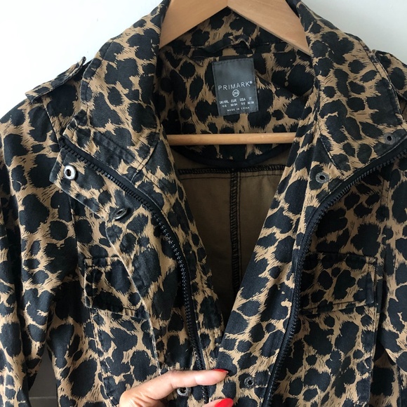 Primark leopard animal print twill utility jacket - Picture 3 of 7